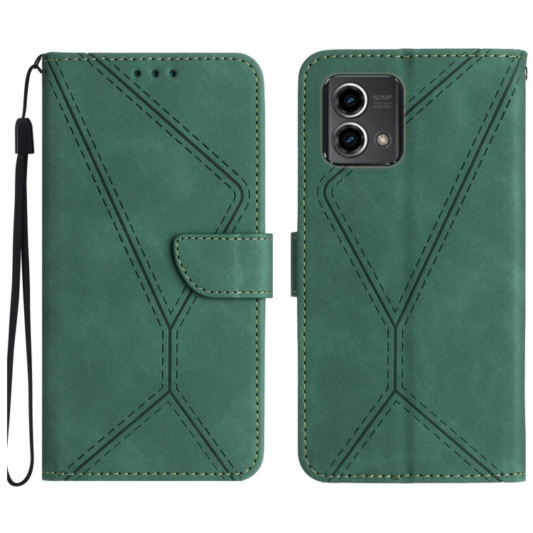 Custodia per telefono in pelle goffrata con cuciture, For Motorola Edge 40, For Motorola Moto G Power 2023, For Motorola Moto G Stylus 5G 2023, For Motorola Edge 40 Pro 5G