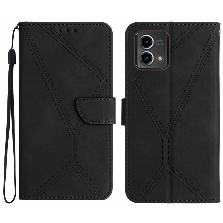 Custodia per telefono in pelle goffrata con cuciture, For Motorola Edge 40, For Motorola Moto G Power 2023, For Motorola Moto G Stylus 5G 2023, For Motorola Edge 40 Pro 5G