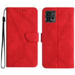 Custodia per telefono in pelle goffrata con cuciture, For Motorola Moto G Play 2023, For Motorola Moto G72 4G, For Motorola Moto E22 / E22i 4G, For Motorola Moto E22S / G22 4G