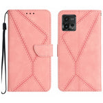 Custodia per telefono in pelle goffrata con cuciture, For Motorola Moto G Play 2023, For Motorola Moto G72 4G, For Motorola Moto E22 / E22i 4G, For Motorola Moto E22S / G22 4G