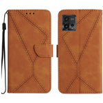 Custodia per telefono in pelle goffrata con cuciture, For Motorola Moto G Play 2023, For Motorola Moto G72 4G, For Motorola Moto E22 / E22i 4G, For Motorola Moto E22S / G22 4G