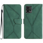 Custodia per telefono in pelle goffrata con cuciture, For Motorola Moto G Play 2023, For Motorola Moto G72 4G, For Motorola Moto E22 / E22i 4G, For Motorola Moto E22S / G22 4G