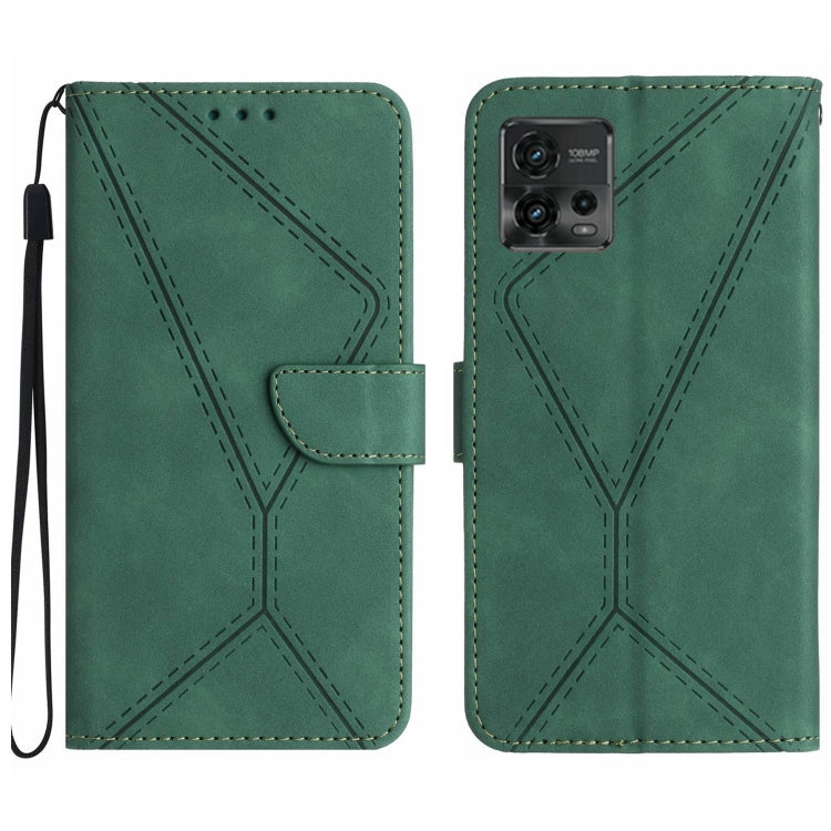 Custodia per telefono in pelle goffrata con cuciture, For Motorola Moto G Play 2023, For Motorola Moto G72 4G, For Motorola Moto E22 / E22i 4G, For Motorola Moto E22S / G22 4G