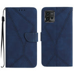 Custodia per telefono in pelle goffrata con cuciture, For Motorola Moto G Play 2023, For Motorola Moto G72 4G, For Motorola Moto E22 / E22i 4G, For Motorola Moto E22S / G22 4G