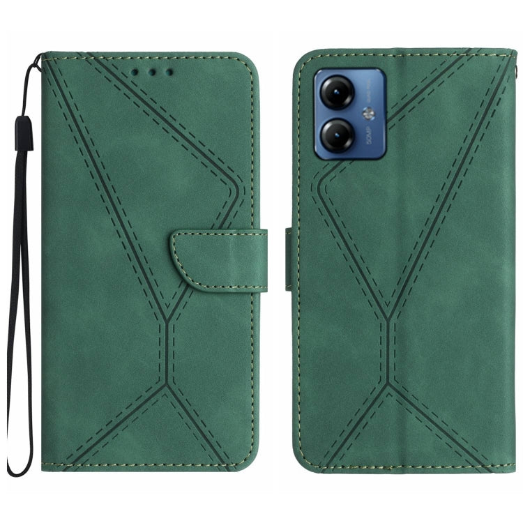 Custodia per telefono in pelle goffrata con cuciture, For Motorola Moto G84, For Motorola Moto G54, For Motorola Edge 40 Neo, For Motorola Moto G14