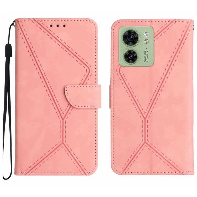 Custodia per telefono in pelle goffrata con cuciture, For Motorola Edge 40, For Motorola Moto G Power 2023, For Motorola Moto G Stylus 5G 2023, For Motorola Edge 40 Pro 5G