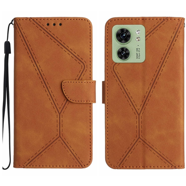 Custodia per telefono in pelle goffrata con cuciture, For Motorola Edge 40, For Motorola Moto G Power 2023, For Motorola Moto G Stylus 5G 2023, For Motorola Edge 40 Pro 5G