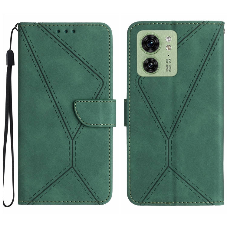 Custodia per telefono in pelle goffrata con cuciture, For Motorola Edge 40, For Motorola Moto G Power 2023, For Motorola Moto G Stylus 5G 2023, For Motorola Edge 40 Pro 5G