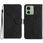 Custodia per telefono in pelle goffrata con cuciture, For Motorola Edge 40, For Motorola Moto G Power 2023, For Motorola Moto G Stylus 5G 2023, For Motorola Edge 40 Pro 5G