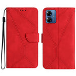 Custodia per telefono in pelle goffrata con cuciture, For Motorola Moto G84, For Motorola Moto G54, For Motorola Edge 40 Neo, For Motorola Moto G14