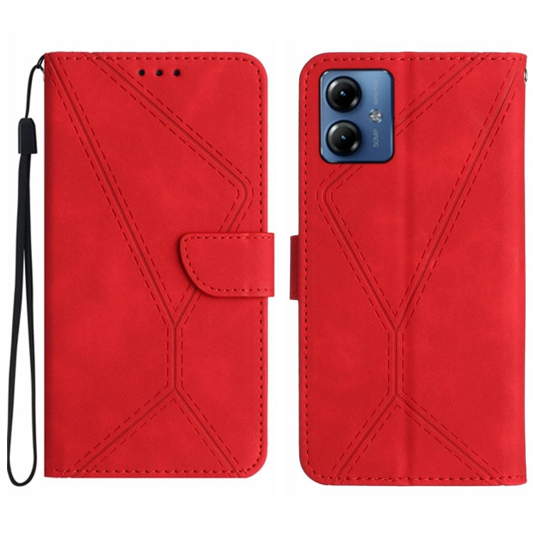 Custodia per telefono in pelle goffrata con cuciture, For Motorola Moto G84, For Motorola Moto G54, For Motorola Edge 40 Neo, For Motorola Moto G14