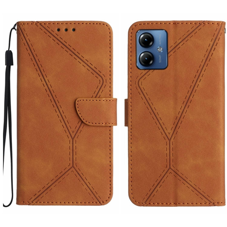 Custodia per telefono in pelle goffrata con cuciture, For Motorola Moto G84, For Motorola Moto G54, For Motorola Edge 40 Neo, For Motorola Moto G14