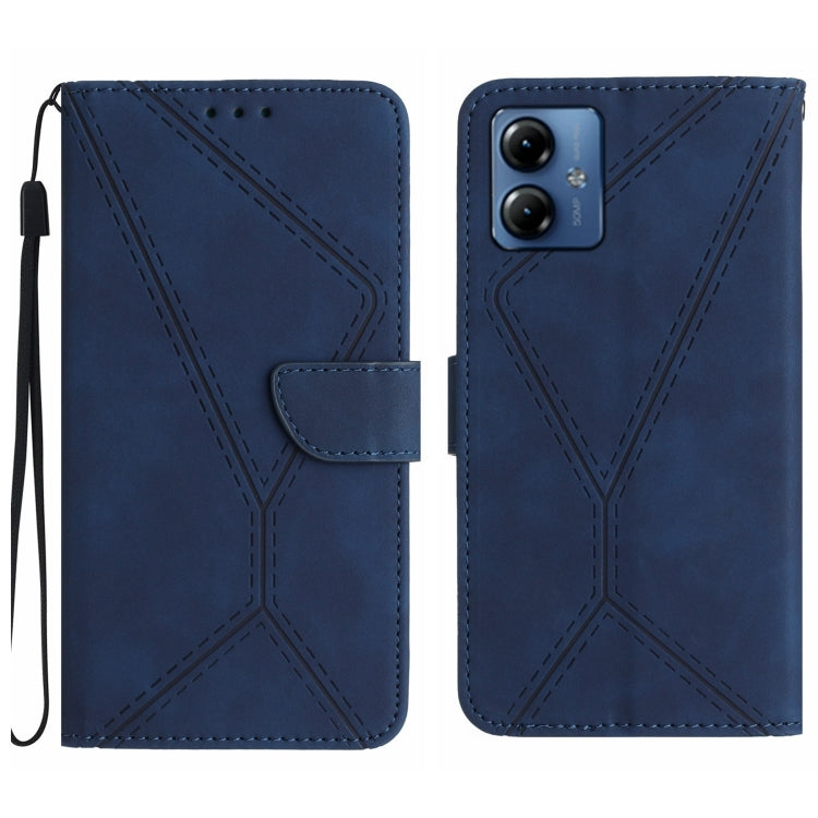 Custodia per telefono in pelle goffrata con cuciture, For Motorola Moto G84, For Motorola Moto G54, For Motorola Edge 40 Neo, For Motorola Moto G14