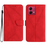 Custodia per telefono in pelle goffrata con cuciture, For Motorola Moto G84, For Motorola Moto G54, For Motorola Edge 40 Neo, For Motorola Moto G14
