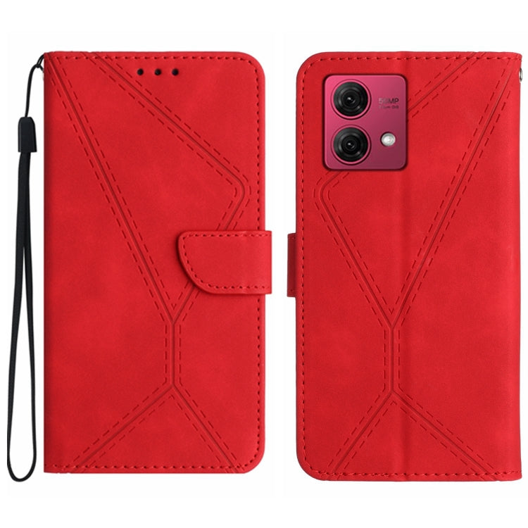 Custodia per telefono in pelle goffrata con cuciture, For Motorola Moto G84, For Motorola Moto G54, For Motorola Edge 40 Neo, For Motorola Moto G14