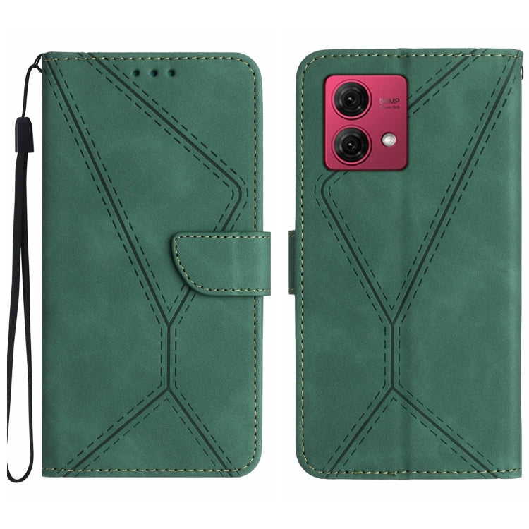 Custodia per telefono in pelle goffrata con cuciture, For Motorola Moto G84, For Motorola Moto G54, For Motorola Edge 40 Neo, For Motorola Moto G14