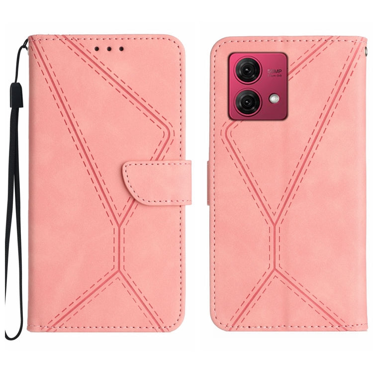 Custodia per telefono in pelle goffrata con cuciture, For Motorola Moto G84, For Motorola Moto G54, For Motorola Edge 40 Neo, For Motorola Moto G14