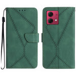 Custodia per telefono in pelle goffrata con cuciture, For Motorola Moto G84, For Motorola Moto G54, For Motorola Edge 40 Neo, For Motorola Moto G14