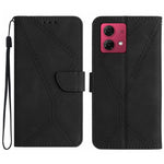 Custodia per telefono in pelle goffrata con cuciture, For Motorola Moto G84, For Motorola Moto G54, For Motorola Edge 40 Neo, For Motorola Moto G14