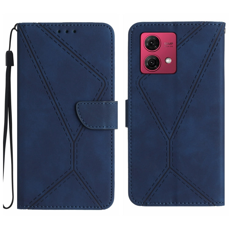 Custodia per telefono in pelle goffrata con cuciture, For Motorola Moto G84, For Motorola Moto G54, For Motorola Edge 40 Neo, For Motorola Moto G14