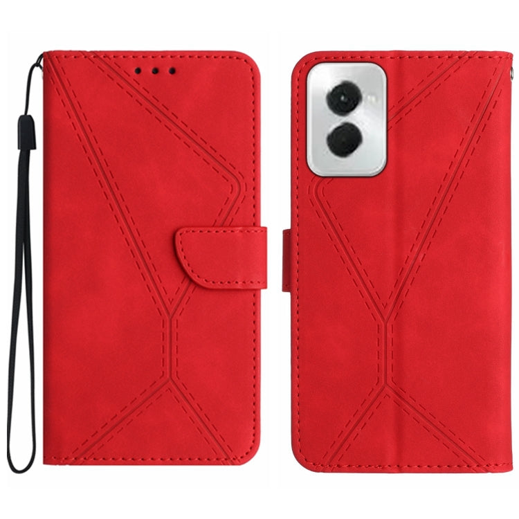 Custodia per telefono in pelle goffrata con cuciture, For Motorola Moto G34 5G, For Motorola Moto G Play 4G 2024, For Motorola Moto G Play 5G 2024, For Motorola Moto G Power 5G 2024