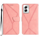 Custodia per telefono in pelle goffrata con cuciture, For Motorola Moto G34 5G, For Motorola Moto G Play 4G 2024, For Motorola Moto G Play 5G 2024, For Motorola Moto G Power 5G 2024
