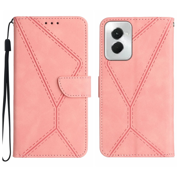 Custodia per telefono in pelle goffrata con cuciture, For Motorola Moto G34 5G, For Motorola Moto G Play 4G 2024, For Motorola Moto G Play 5G 2024, For Motorola Moto G Power 5G 2024