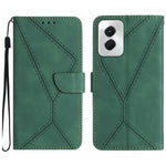 Custodia per telefono in pelle goffrata con cuciture, For Motorola Moto G34 5G, For Motorola Moto G Play 4G 2024, For Motorola Moto G Play 5G 2024, For Motorola Moto G Power 5G 2024