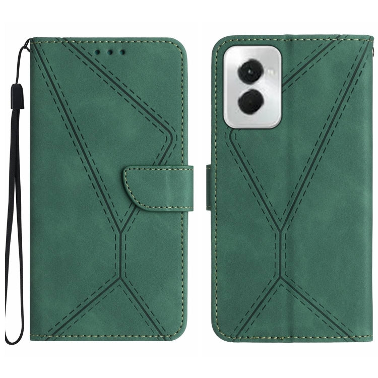 Custodia per telefono in pelle goffrata con cuciture, For Motorola Moto G34 5G, For Motorola Moto G Play 4G 2024, For Motorola Moto G Play 5G 2024, For Motorola Moto G Power 5G 2024