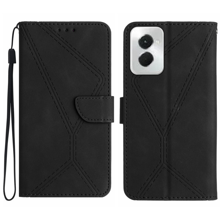 Custodia per telefono in pelle goffrata con cuciture, For Motorola Moto G34 5G, For Motorola Moto G Play 4G 2024, For Motorola Moto G Play 5G 2024, For Motorola Moto G Power 5G 2024