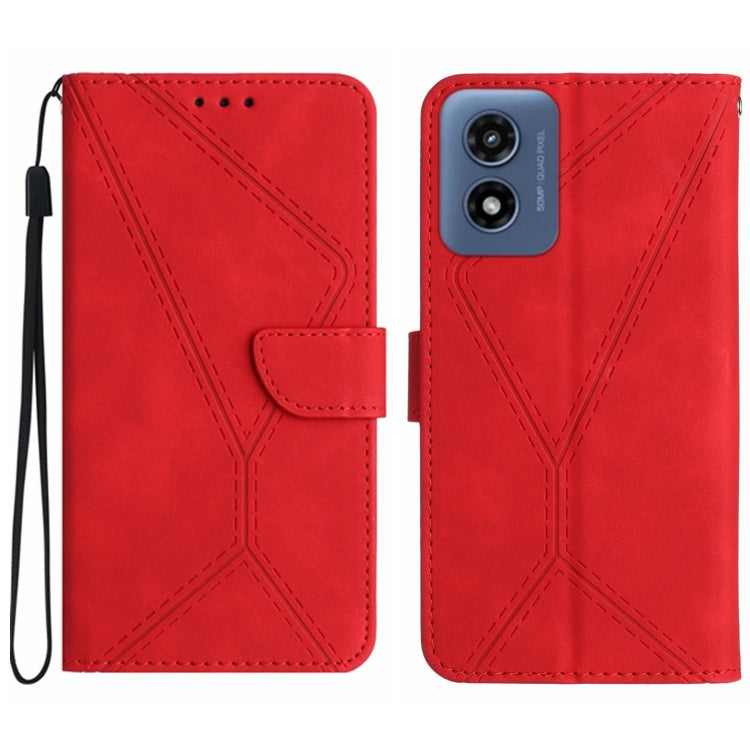 Custodia per telefono in pelle goffrata con cuciture, For Motorola Moto G34 5G, For Motorola Moto G Play 4G 2024, For Motorola Moto G Play 5G 2024, For Motorola Moto G Power 5G 2024