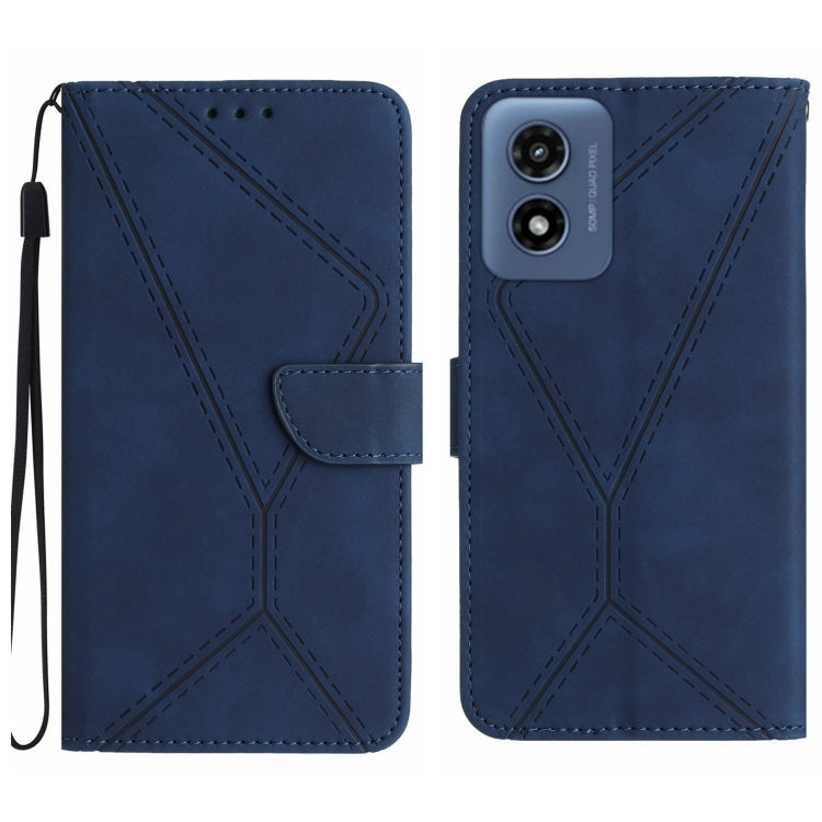 Custodia per telefono in pelle goffrata con cuciture, For Motorola Moto G34 5G, For Motorola Moto G Play 4G 2024, For Motorola Moto G Play 5G 2024, For Motorola Moto G Power 5G 2024
