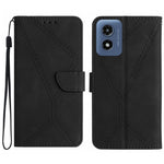 Custodia per telefono in pelle goffrata con cuciture, For Motorola Moto G45 5G, For Motorola Edge 50 5G, For Motorola Edge 50 Neo, For Motorola Moto E14