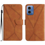 Custodia per telefono in pelle goffrata con cuciture, For Motorola Moto G85 5G, For Motorola Edge 5G 2024, For Motorola Moto G Stylus 5G 2024, For Motorola Moto G04 / G24