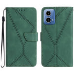 Custodia per telefono in pelle goffrata con cuciture, For Motorola Moto G85 5G, For Motorola Edge 5G 2024, For Motorola Moto G Stylus 5G 2024, For Motorola Moto G04 / G24
