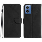 Custodia per telefono in pelle goffrata con cuciture, For Motorola Moto G Play 2025, For Motorola Moto G75 5G, For Motorola Moto G35 5G, For Motorola Moto G55 5G