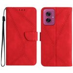 Custodia per telefono in pelle goffrata con cuciture, For Motorola Moto G Play 2025, For Motorola Moto G75 5G, For Motorola Moto G35 5G, For Motorola Moto G55 5G