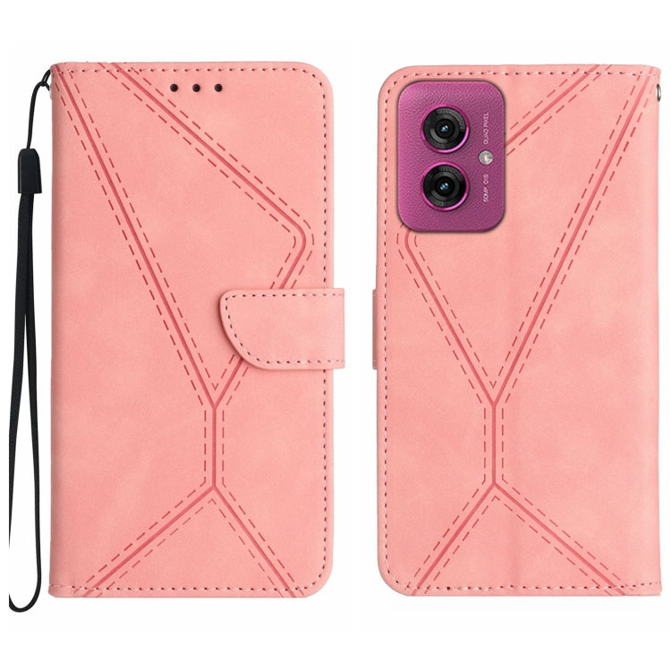 Custodia per telefono in pelle goffrata con cuciture, For Motorola Moto G Play 2025, For Motorola Moto G75 5G, For Motorola Moto G35 5G, For Motorola Moto G55 5G