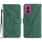 Custodia per telefono in pelle goffrata con cuciture, For Motorola Moto G Play 2025, For Motorola Moto G75 5G, For Motorola Moto G35 5G, For Motorola Moto G55 5G