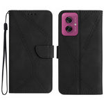 Custodia per telefono in pelle goffrata con cuciture, For Motorola Moto G Play 2025, For Motorola Moto G75 5G, For Motorola Moto G35 5G, For Motorola Moto G55 5G