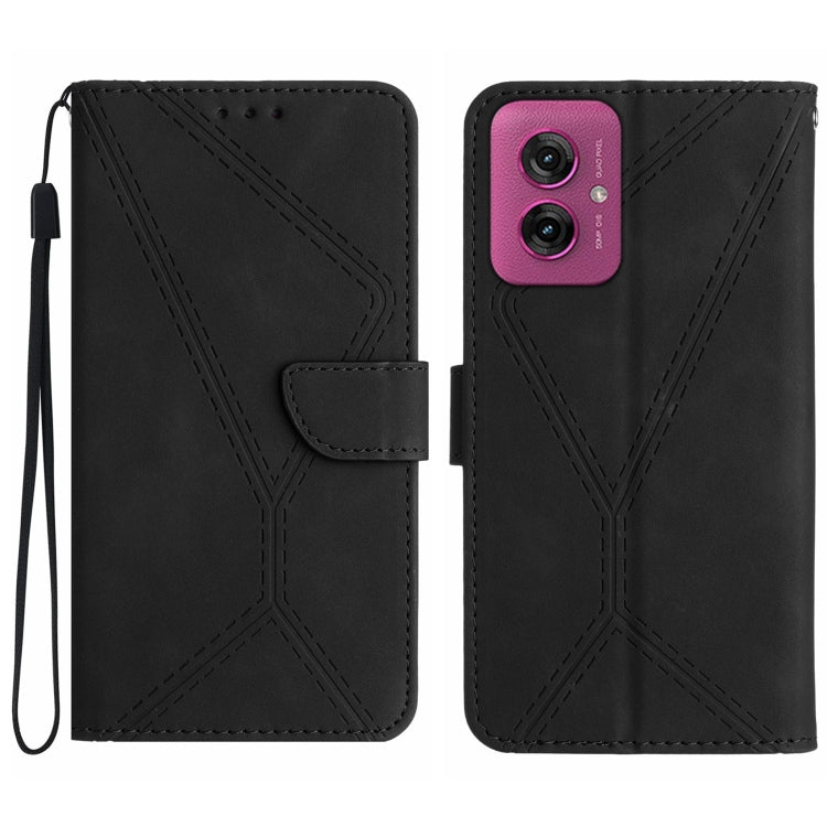 Custodia per telefono in pelle goffrata con cuciture, For Motorola Moto G Play 2025, For Motorola Moto G75 5G, For Motorola Moto G35 5G, For Motorola Moto G55 5G
