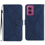 Custodia per telefono in pelle goffrata con cuciture, For Motorola Moto G Play 2025, For Motorola Moto G75 5G, For Motorola Moto G35 5G, For Motorola Moto G55 5G