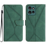 Custodia per telefono in pelle goffrata con cuciture, For Motorola Moto G Play 2025, For Motorola Moto G75 5G, For Motorola Moto G35 5G, For Motorola Moto G55 5G