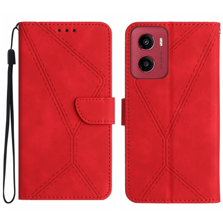 Custodia per telefono in pelle goffrata con cuciture, For Motorola Moto G Stylus 5G 2025, For Motorola Moto G05, For Motorola Moto G15, For Motorola Moto G 5G 2025