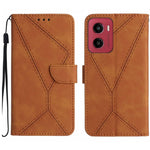 Custodia per telefono in pelle goffrata con cuciture, For Motorola Moto G Stylus 5G 2025, For Motorola Moto G05, For Motorola Moto G15, For Motorola Moto G 5G 2025