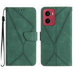 Custodia per telefono in pelle goffrata con cuciture, For Motorola Moto G Stylus 5G 2025, For Motorola Moto G05, For Motorola Moto G15, For Motorola Moto G 5G 2025