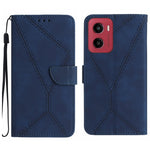 Custodia per telefono in pelle goffrata con cuciture, For Motorola Moto G Stylus 5G 2025, For Motorola Moto G05, For Motorola Moto G15, For Motorola Moto G 5G 2025