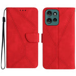 Custodia per telefono in pelle goffrata con cuciture, For Motorola Moto G Stylus 5G 2025, For Motorola Moto G05, For Motorola Moto G15, For Motorola Moto G 5G 2025