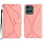 Custodia per telefono in pelle goffrata con cuciture, For Motorola Moto G Stylus 5G 2025, For Motorola Moto G05, For Motorola Moto G15, For Motorola Moto G 5G 2025