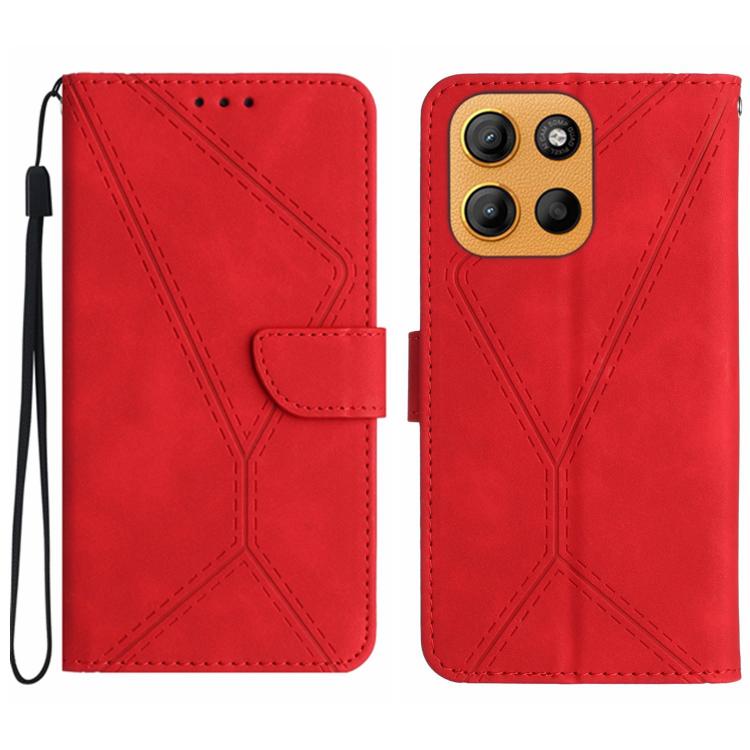 Custodia per telefono in pelle goffrata con cuciture, For Motorola Moto G Stylus 5G 2025, For Motorola Moto G05, For Motorola Moto G15, For Motorola Moto G 5G 2025